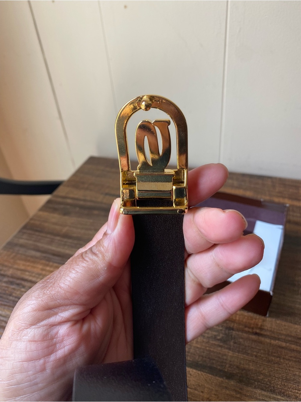 Vintage Leather Belt, 40” adjustable - Picture 4 of 9